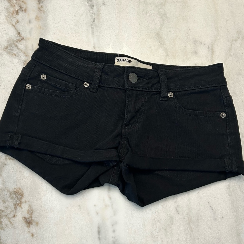Garage Black Denim Shorts